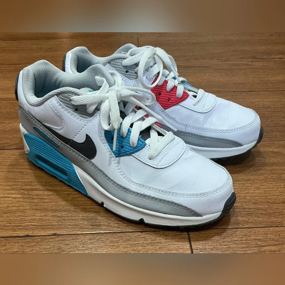 Nike Kids White, Blue, and Red Sneakers